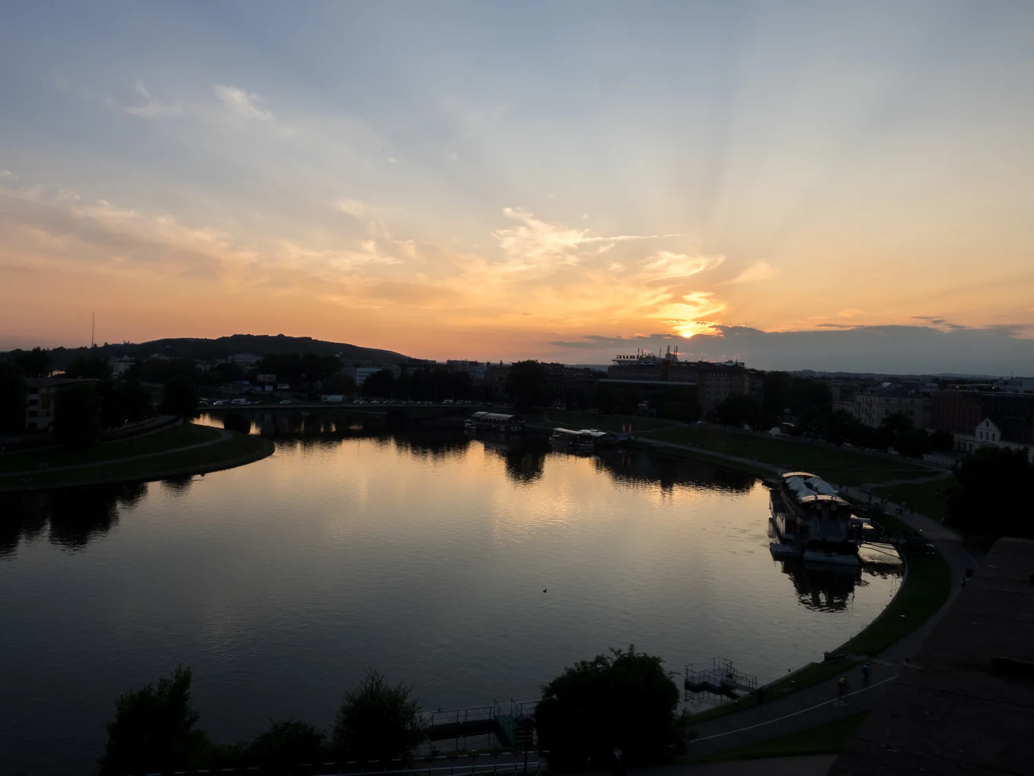  The view out over the river from Wawel Castle. 