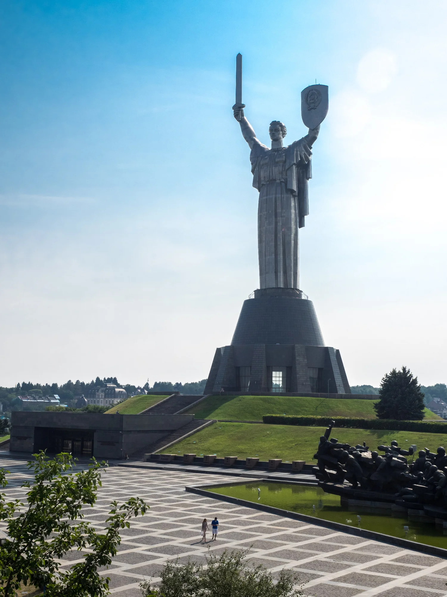  The statue which sits on top of the Museum of the patriotic war (WW2) is particularly impressive and can be seen from around the city. 