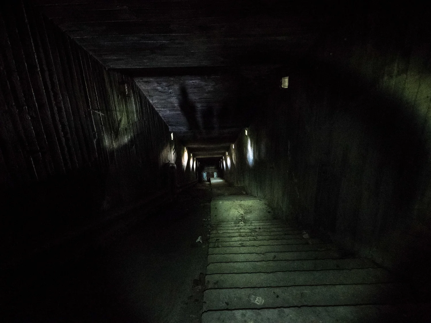  The tunnel which apprarently leads down to a nuclear bunker. unfortunately the doors at the end are welded shut... 